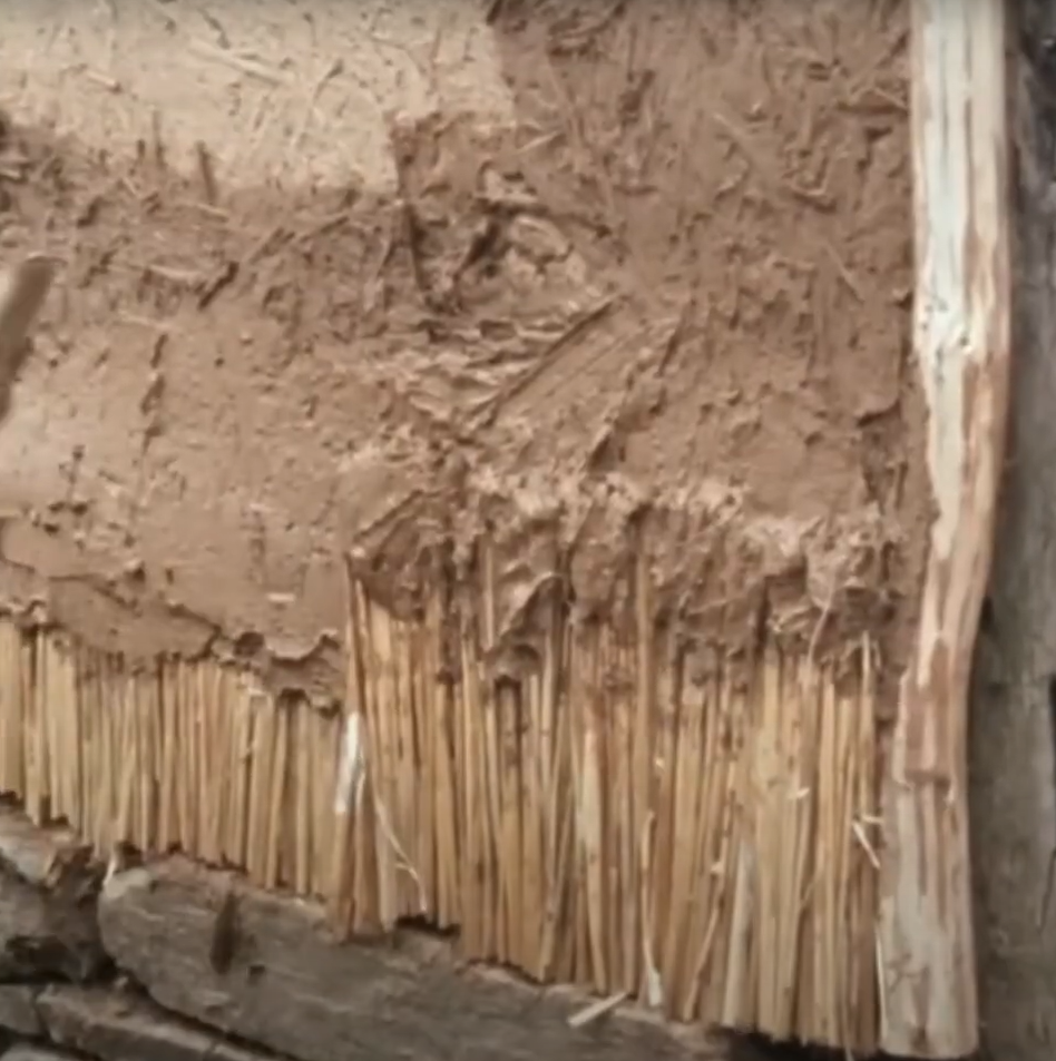 Stara technika tynkowania słomą i gliną