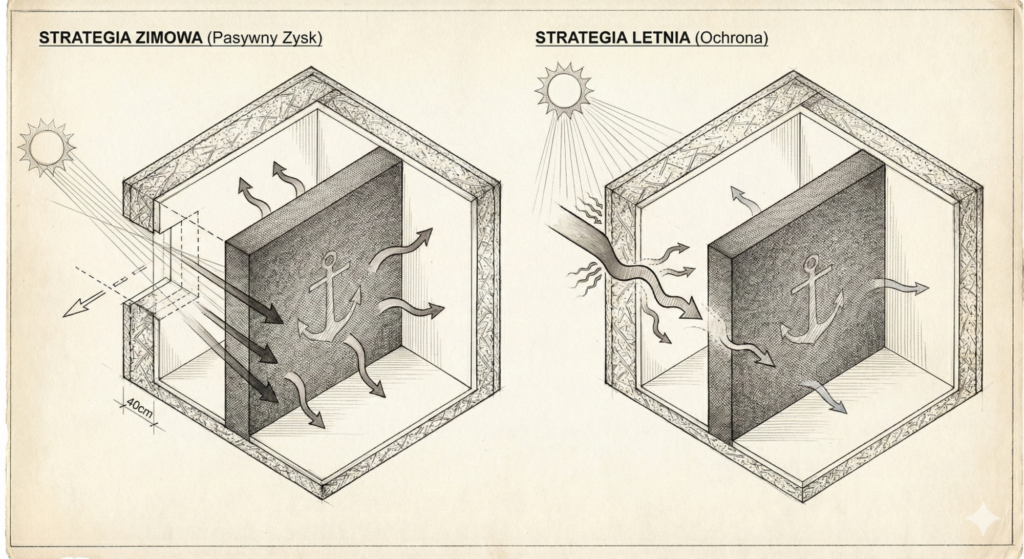 Stabilność temperaturowa w domach z lekkiej gliny.